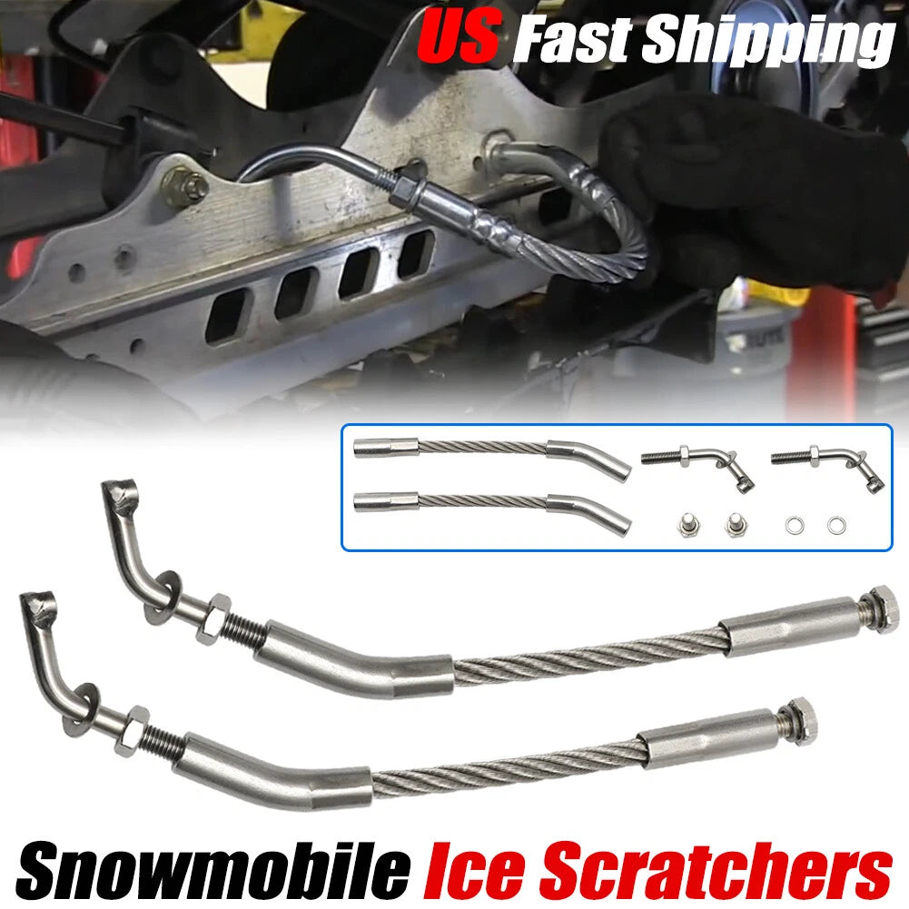 Ice Scratchers with Carbide Tips for Snowmobile (Reverse Compatible)