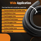 16AN Rubber Nylon Braided Fuel Hose 90° for
