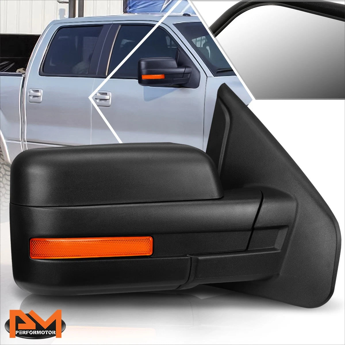 Right Side View Mirror for Ford F150 (2004–2014) - Manual Foldable, Black