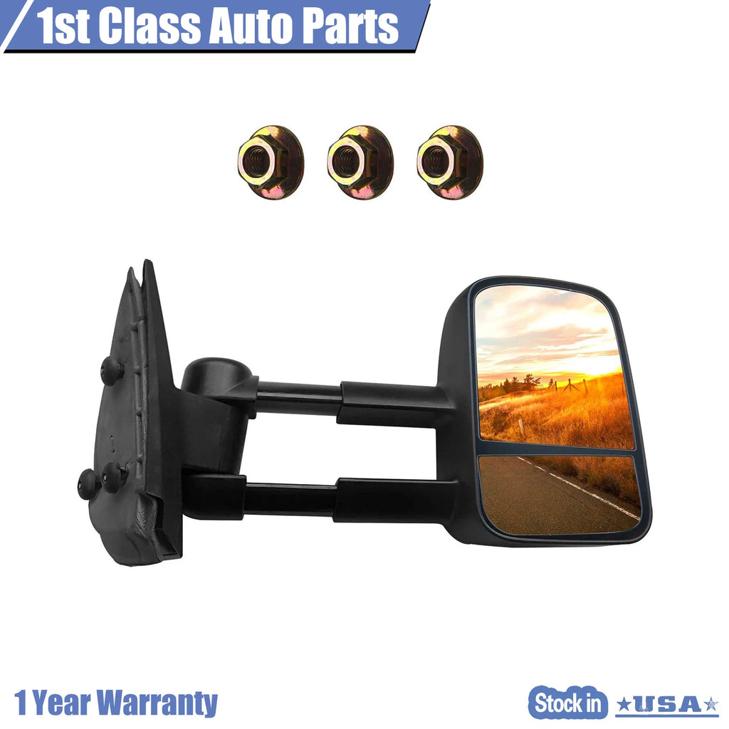 Right Manual Towing Mirror for Chevrolet Silverado GMC Sierra 1500 (2007–2013)