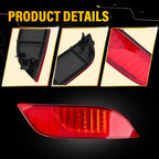 Rear Bumper Reflectors for Jeep Compass (2017–2023) CAPA EV Pair