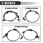 ABS Wheel Speed Sensor Set for Dodge (2 x Front, 2 x Rear)
