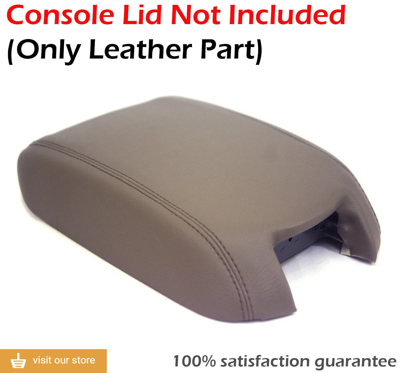 Leather Synthetic Console Armrest Cover for Ford Taurus (2010–2019) Dark Beige