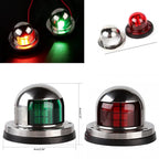 2 Pairs LED Bow Navigation Lights for Marine Boat Yacht Pontoon (12V)
