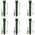 Set of 6 NGK Laser Iridium Spark Plugs & Coil Boots for 1500 300 Charger (2011–2023)