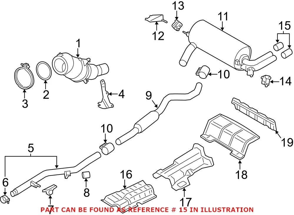 Exhaust Tail Pipe Tip for BMW 320i, 320i xDrive (2013–2018)