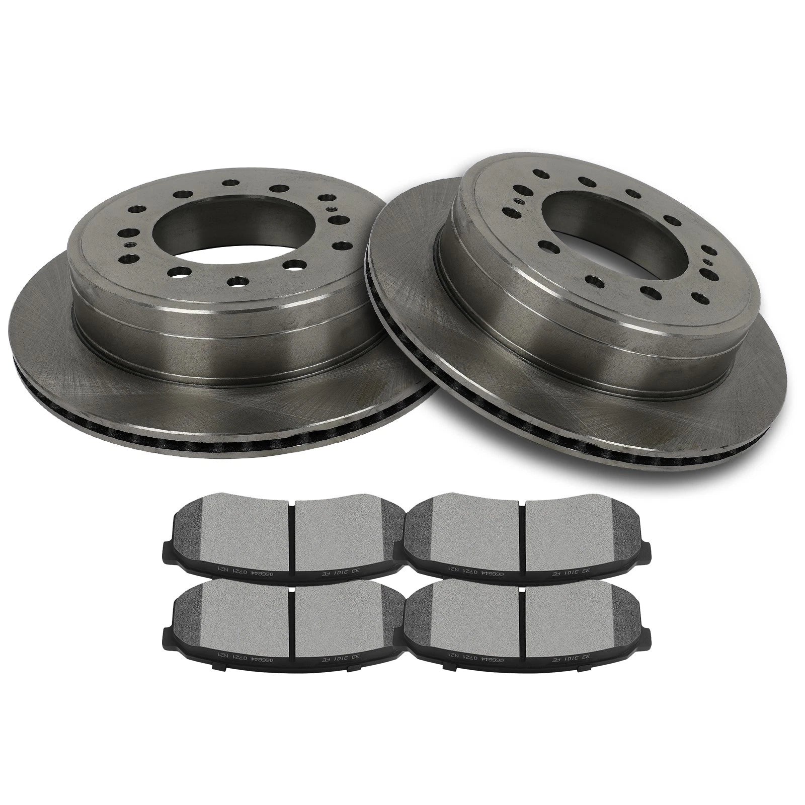 Set of 4 Rear Ceramic Brake Pads and Rotors for Lexus GX460 (2010–2021)
