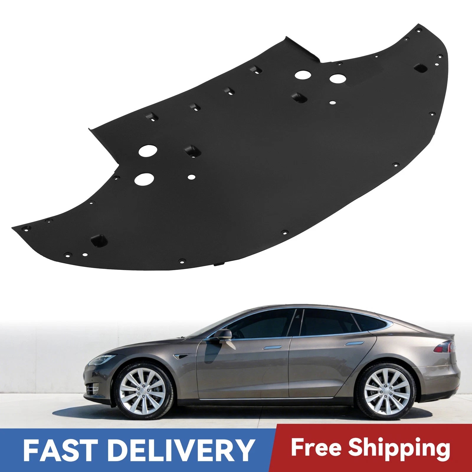 Front Bumper Lower Splash Shield Under Cover for Tesla Model S (2016–2021)