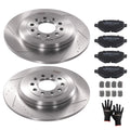 Rear Brake Rotors and Pads Kit for Lincoln MKS MKT MKX/Ford Edge (2007–2019)