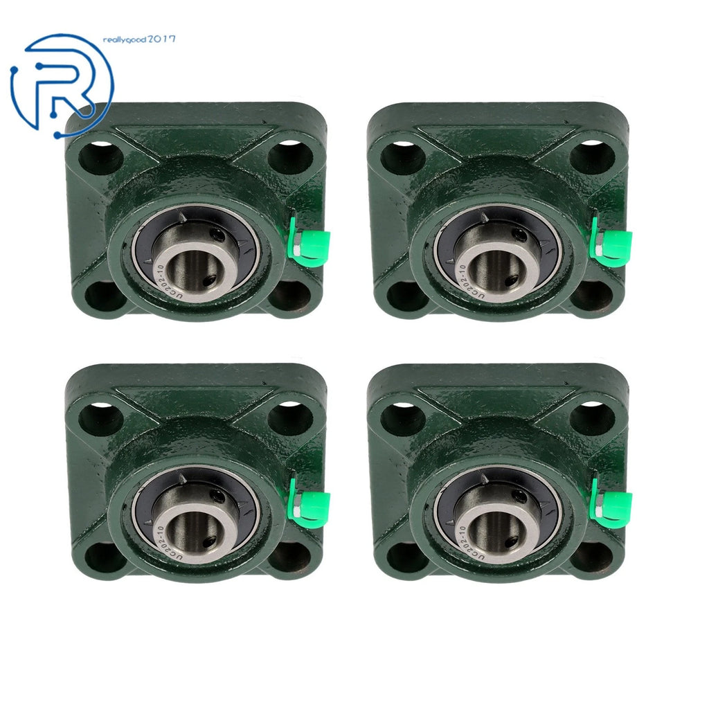 Set of 4 UCF202-10 4 Bolt Pillow Block Flange Bearings 5/8" Bore