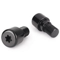 18mm Black Handlebar Grips & End Cap Plugs for Motorcycle Dirt Bike