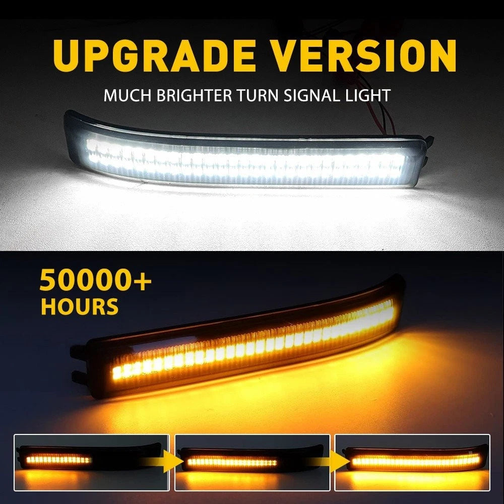 Set of 4 Sequential Smoked LED Side Mirror Marker Lights for Ford F-150 (2009–2014)