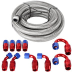 3/8 6AN Nylon Stainless Steel Braided Fuel Line with Hose End Fittings