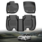 Set of 4 All Weather TPE Floor Mats for Honda Fit (2015–2020)