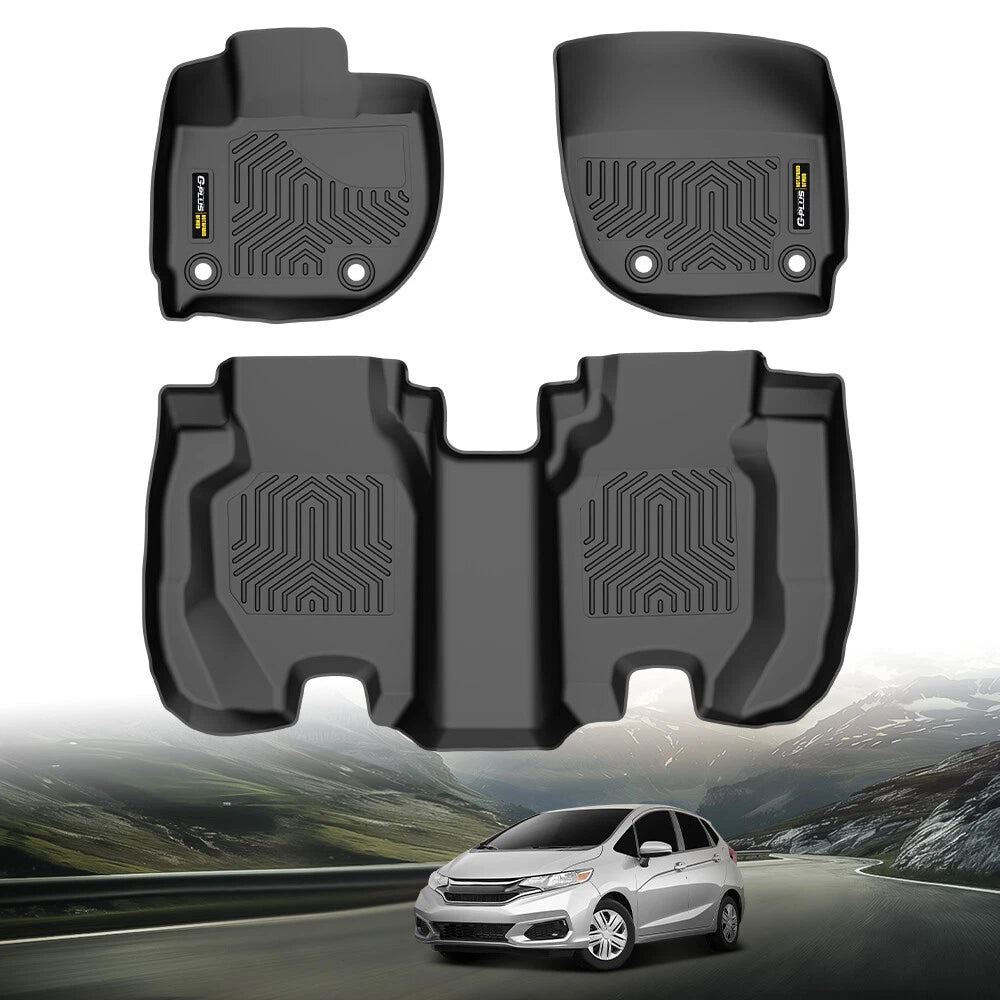 Set of 4 All Weather TPE Floor Mats for Honda Fit (2015–2020)