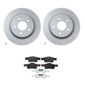 Hella Rear Rotors & Bosch QuietCast Disc Brake Pad Kit for MB C219 CLS550 (2007–2010)
