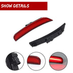 Set of 2 Red LED Rear Bumper Side Marker Lights for Chrysler 300
