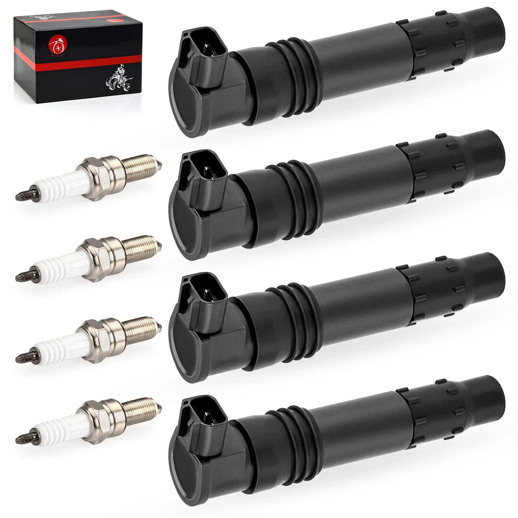 4pcs Ignition Coils & Iridium Plugs for Suzuki GSX-R600/750/1000 (2004-2010)