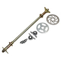 Go Kart Rear Axle Kit with Hubs, Brake Disc, Sprocket (740mm, 22mm)