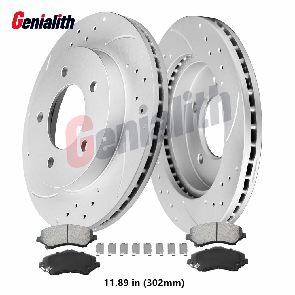 Front Brake Rotor & Pads for Dodge Grand Caravan Town & Country Routan (2008–2019)