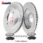 Front Brake Rotor & Pads for Dodge Grand Caravan Town & Country Routan (2008–2019)