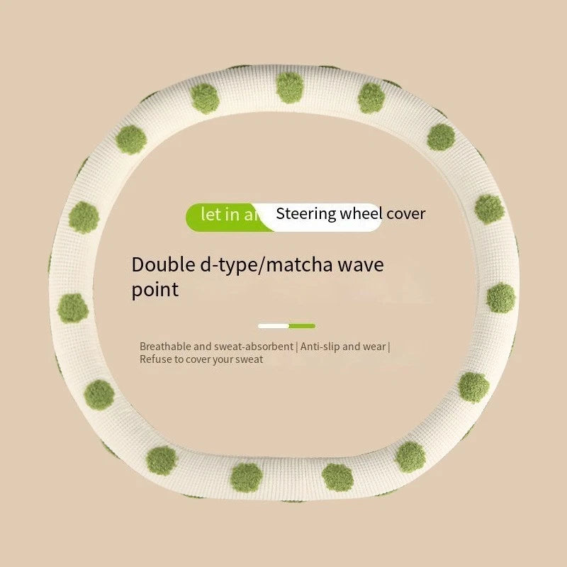 Steering Wheel Cover for General Fit (38cm) Non-Slip Breathable Fabric