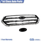 Glossy Black & Chrome Front Upper Grille for Ford Escape (2017-2019)
