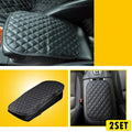 Set of 2 Armrest Mat Pad Covers for Honda