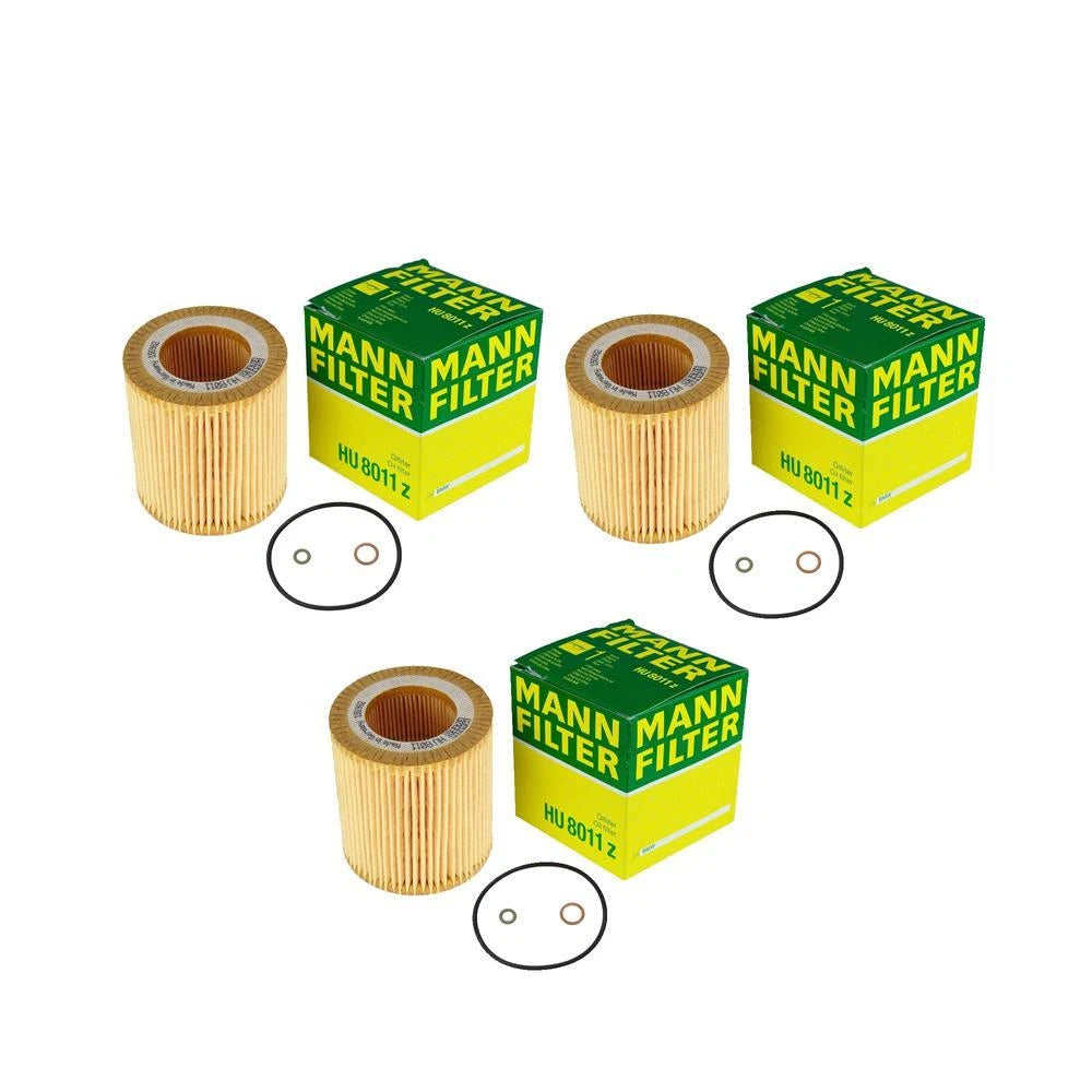 Set of 3 Cartridge Engine Oil Filters for BMW F80 F87 F15 M2 M3 M4 X5