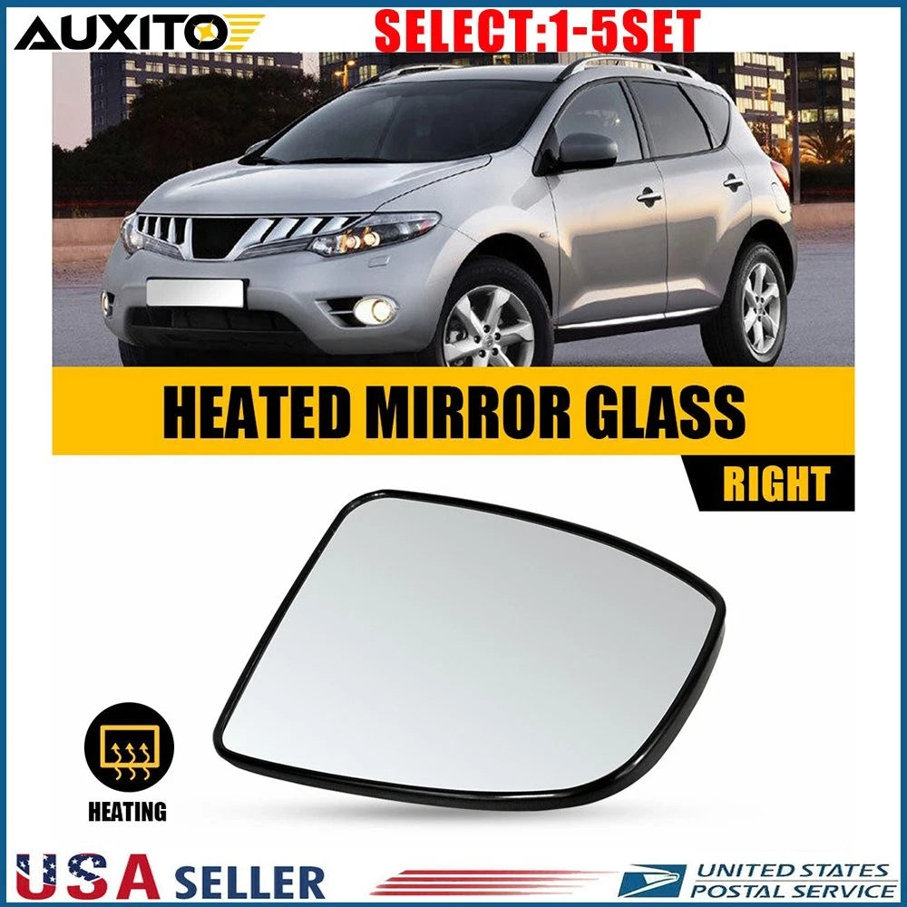Right Hand Side Heated Mirror Glass for Nissan Murano (2009–2014) 1-5X