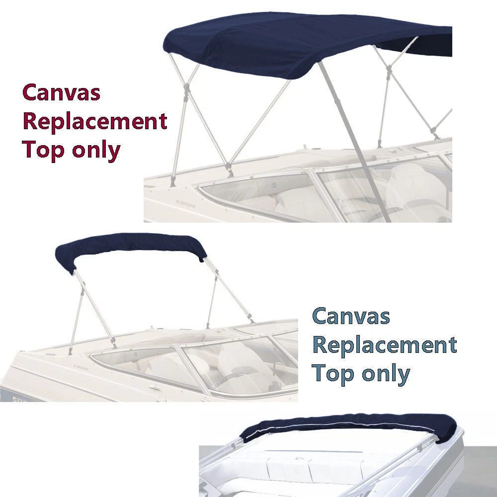 Bimini Top Boat Cover for 3 Bow (72"L x 36"H x 67"-72"W)