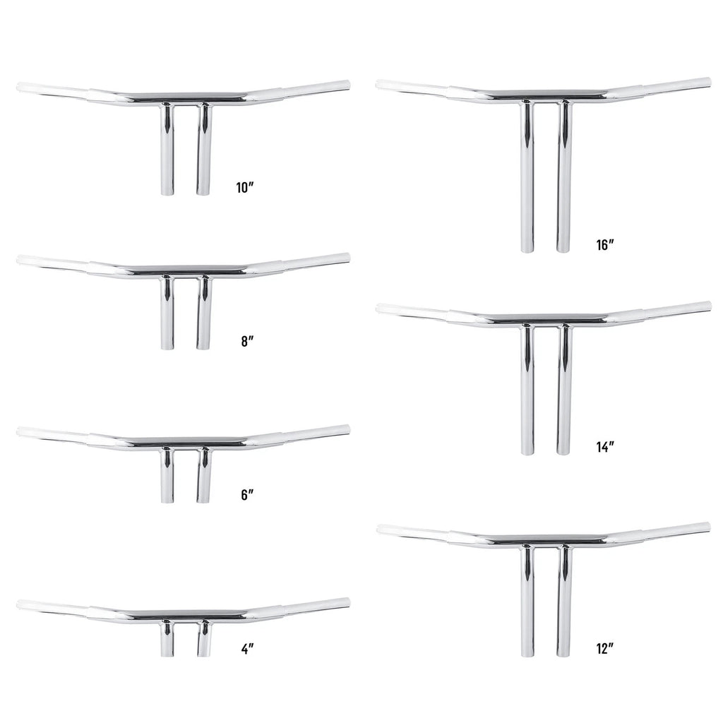 T-Bar Handlebar for Harley FLST FXST Sportster Dyna (4/6/8/10/12/14/16'')