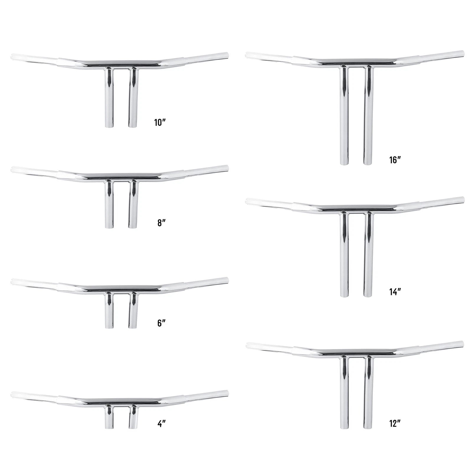 T-Bar Handlebar for Harley FLST FXST Sportster Dyna (4/6/8/10/12/14/16'')
