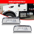 2X Clear Chrome Front Wheel Fender Side Marker Light for Kenworth T680 T700 T880