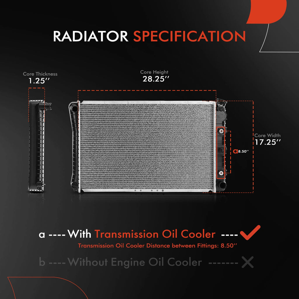 Aluminum Radiator for Buick Regal (1993–1997) Cadillac GMC C1500 (1979–1987)