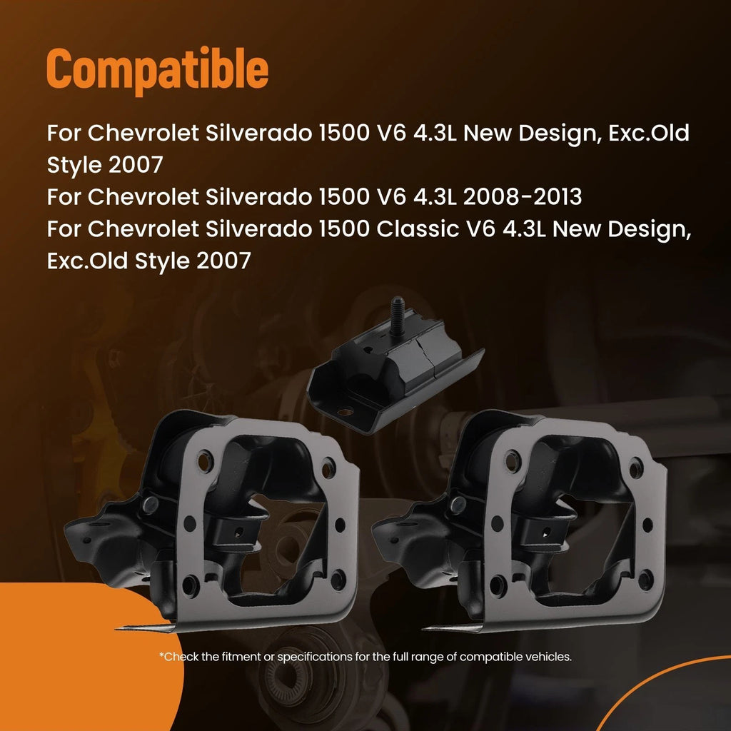 3X Engine Motor & Transmission Mount for Chevrolet Silverado 1500 (2007-2018)