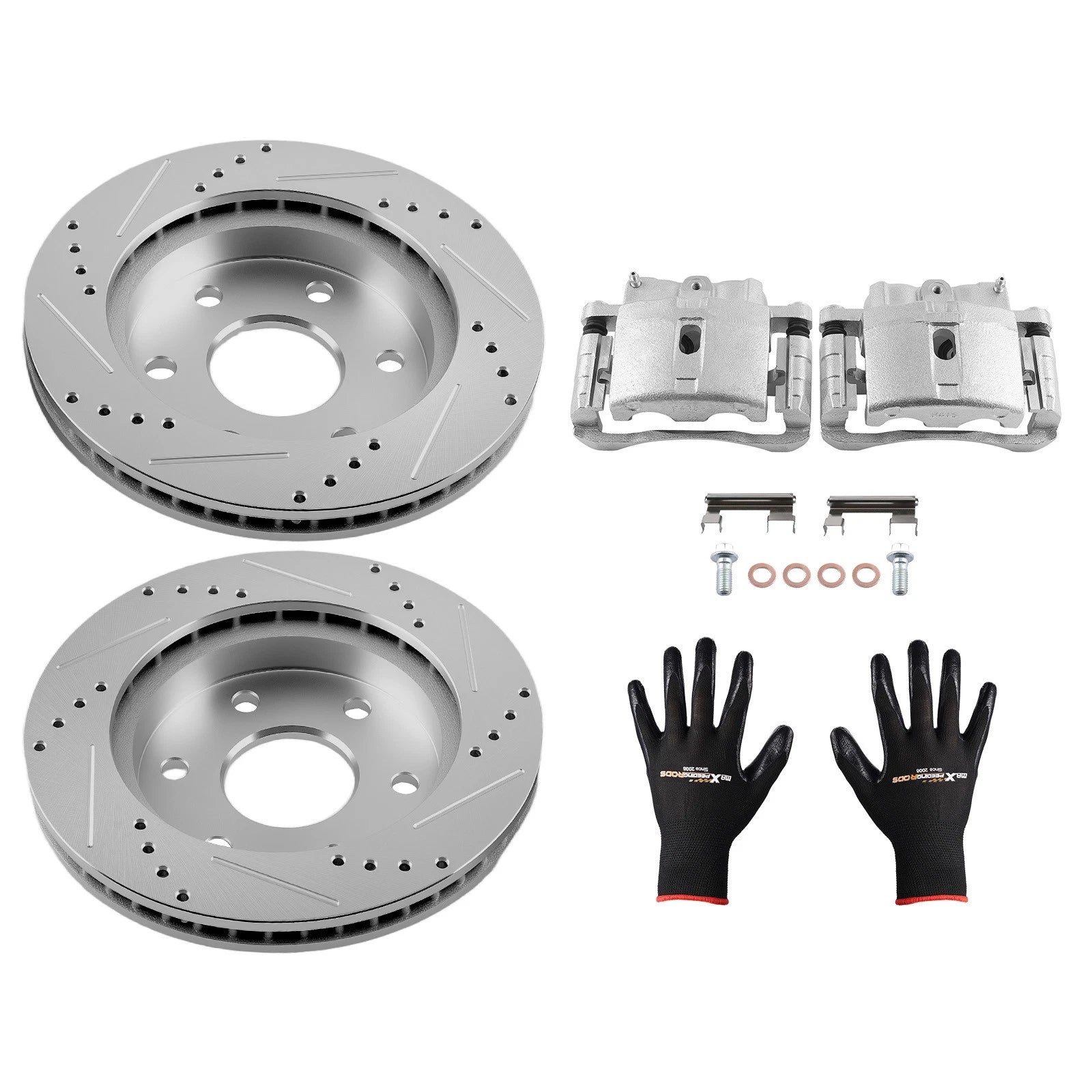 Front Brake Rotors Calipers Set for GMC Savana 1500 2003–2008/Savana 2500 2003–2005