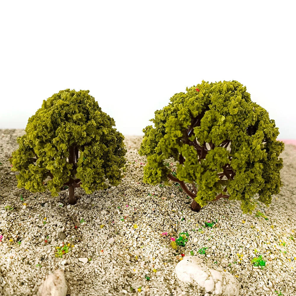 20pcs Micro Model Train Trees for Garden Park Scenery (1:75-1:300) 3-8cm