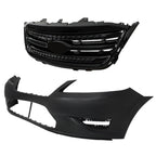 Front Upper Grille for Ford Taurus (2010–2012) Black Bumper Cover Primed