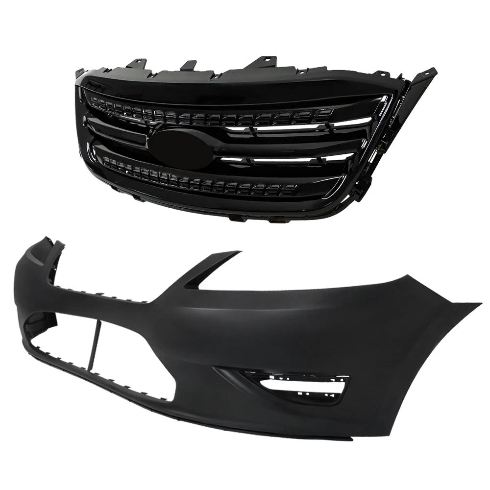 Front Upper Grille for Ford Taurus (2010–2012) Black Bumper Cover Primed