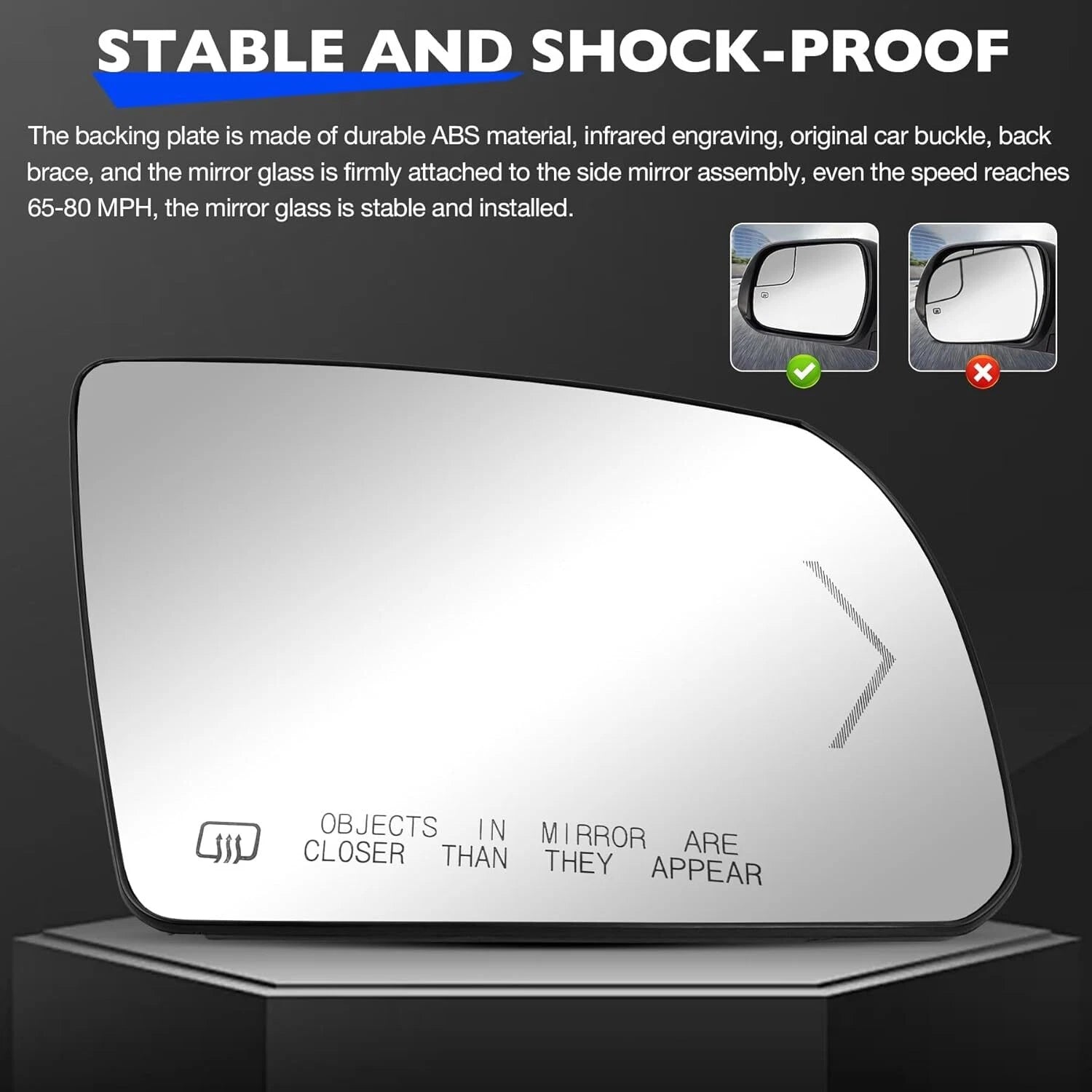 Heated Signal Mirror Glass for Toyota Tundra Sequoia (2007–2020)