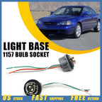 2X LED Brake Stop Light Turn Bulb Socket Harness for Make Model 