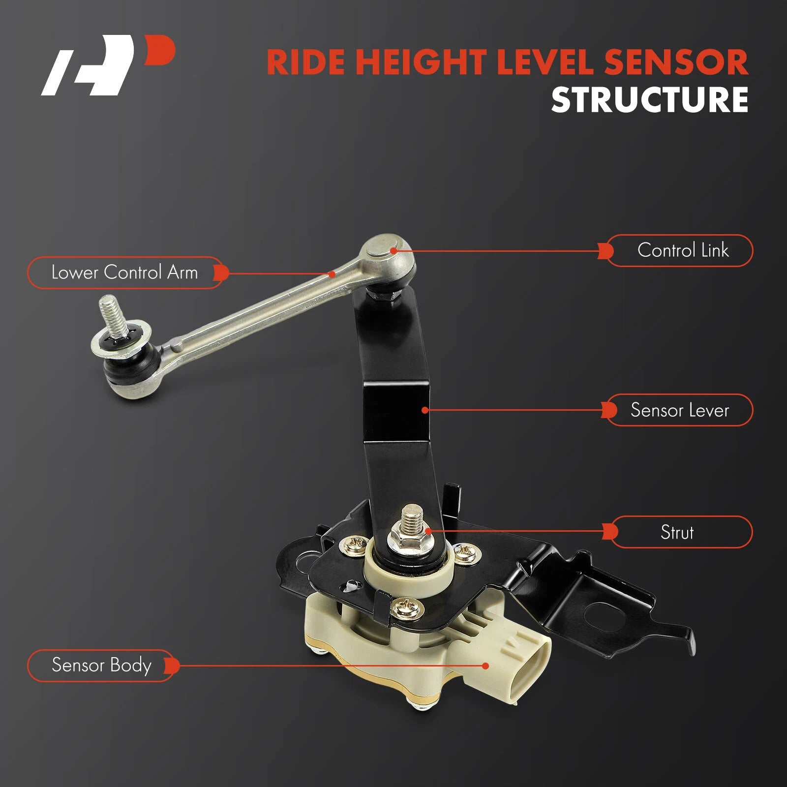 Ride Height Level Sensor Rear Passenger for Toyota Tacoma (2005–2008) Lexus (2005–2008)