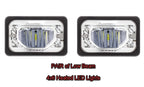 Heated LED Headlights Pair for UltraLit 4x6 Glass Lens (Universal)