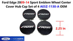 Set of 4 Wheel Center Cover Hub Caps for Ford Edge (2009–2014) AE5Z-1130-A