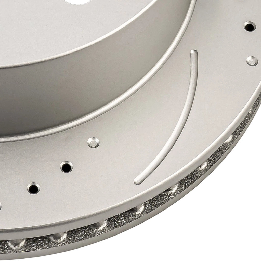 Front Drilled Slotted Disc Brake Rotors for 2000–2002 Dodge Ram 2500/3500 (2PC)
