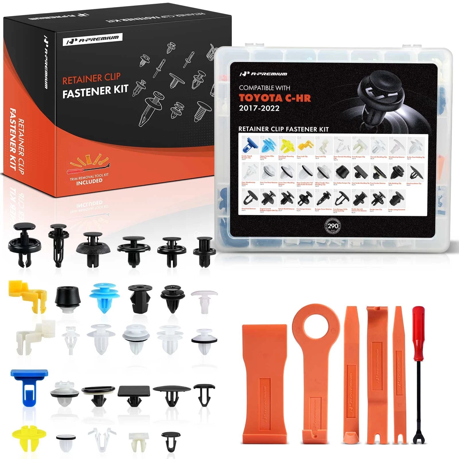 Bumper Retainer Trim Panel Clips Fastener Kit for Toyota C-HR (2018–2021)
