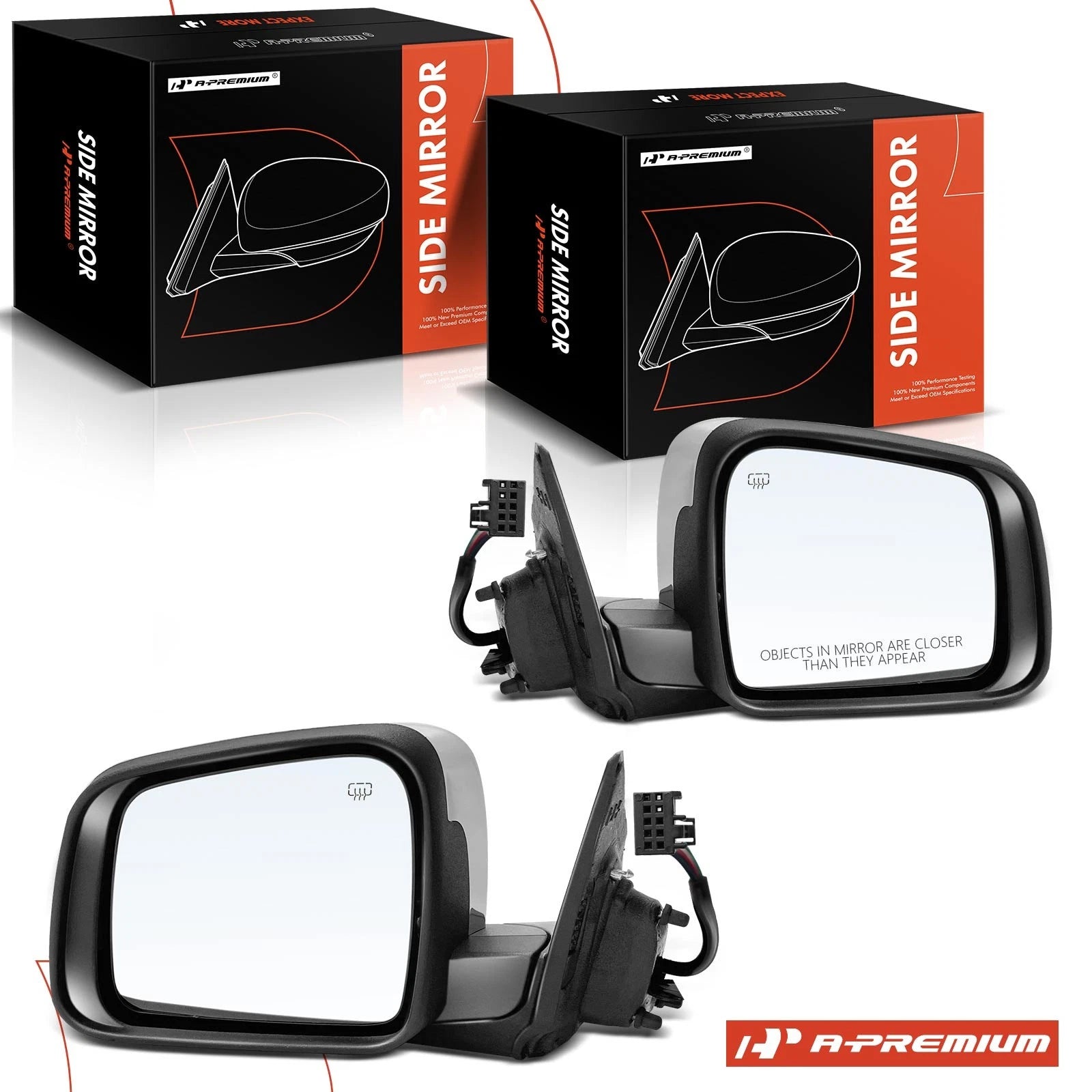 Power Mirror Pair with Manual Fold Heated for Dodge Durango (2014–2022)