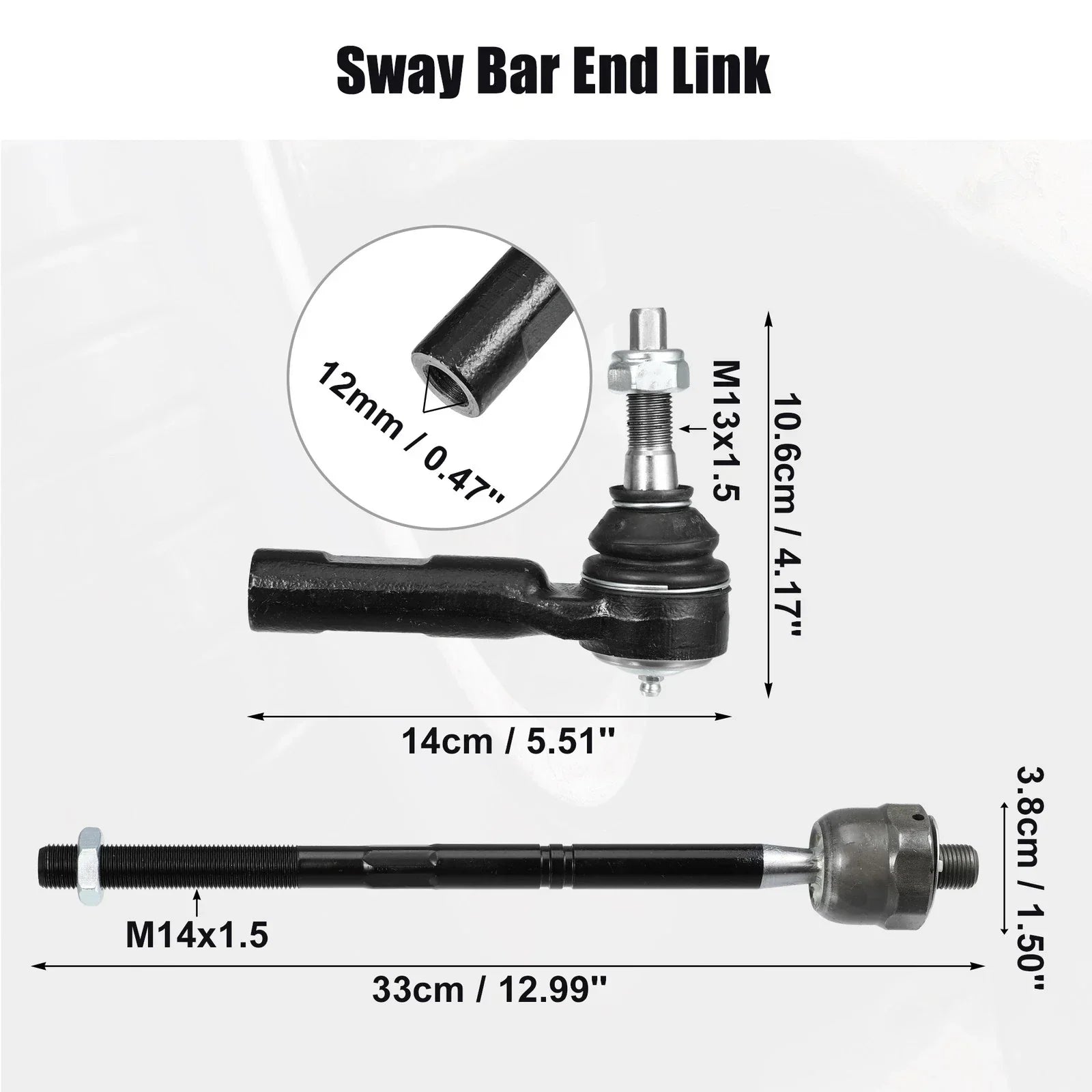 4 Pcs Tie Rod End Links for Dodge Charger (2011-2023)