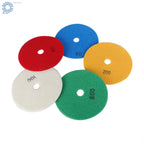 Set of 6 Diamond Concrete Polishing Pads for Wet/Dry Use (5 Inch)